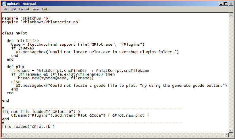 do i write the g code before i use ncplot